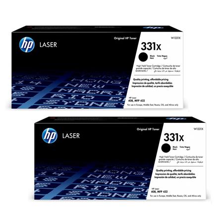 Product image for HP 331X/W1331X Black Original High Capacity Laser Toner Cartridges Twin Pack - Small
