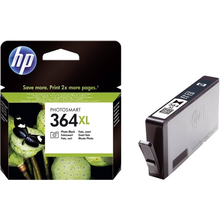 Product image for HP 364XL Photo Black Original High Capacity Ink Cartridge with Vivera Ink (CB322EE) - Small