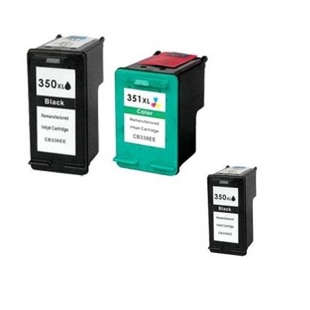 Product image for 999inks Compatible Multipack HP 350XL/ 351XL 1 Full Set + 1 Extra Black Inkjet Printer Cartridges - Small
