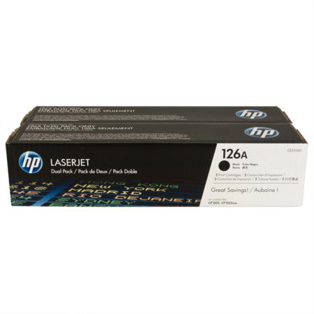 Product image for HP 126A Black Original Toner Cartridges - Dual Pack (CE310AD) - Small