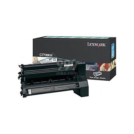 Product image for Lexmark C7700KH Black Original High Capacity Return Program Toner Cartridge - Small