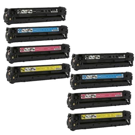 Product image for 999inks Compatible Multipack Canon 718BK/C/M/Y 2 Full Sets Laser Toner Cartridges - Small