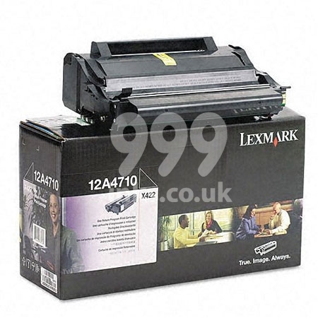 Product image for Lexmark 12A4710 Black Original Return Program Toner Cartridge - Small