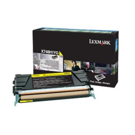 Product image for Lexmark X748H1YG Yellow Original High Capacity Return Program Toner Cartridge - Small