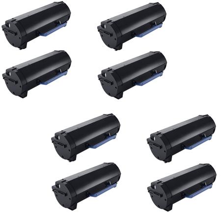 Product image for 999inks Compatible Eight Pack Dell 593-11188 Black Extra High Capacity Laser Toner Cartridges - Small