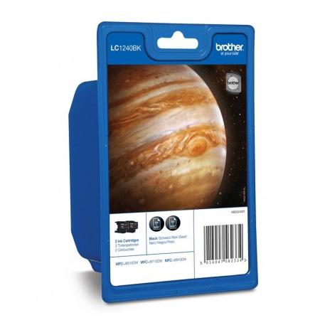 Product image for Brother LC1240BK Black Original Ink Cartridge - Twin Pack - Small