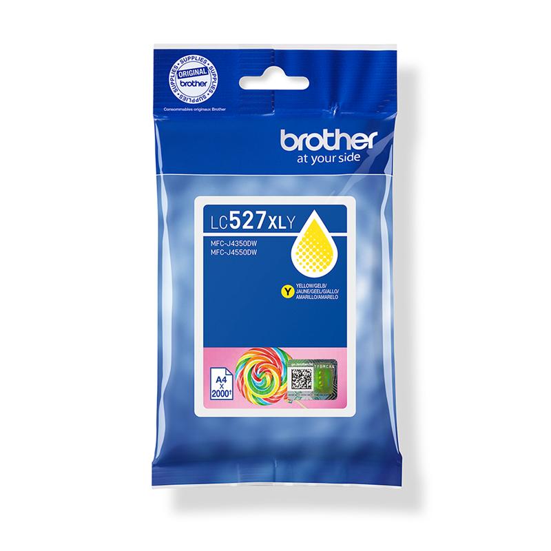 Product image for Brother LC527XLY Yellow Original High Capacity Ink Cartridge - Small