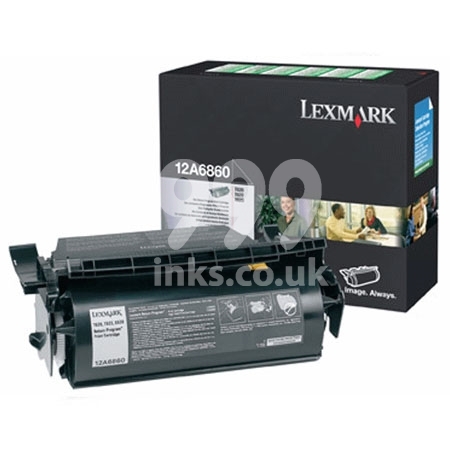 Product image for Lexmark 12A6860 Black Original Standard Capacity Toner Cartridge - Small