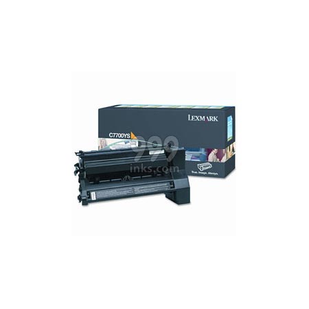 Product image for Lexmark C7700YS Yellow Original Return Program Toner Cartridge - Small