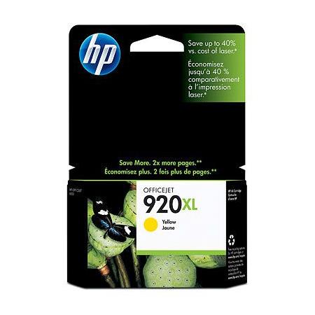 Product image for HP 920XL Yellow Original High Capacity Ink Cartridge (CD974AE) - Small