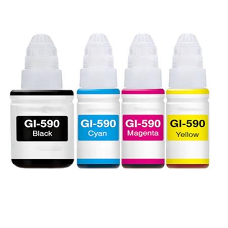Product image for 999inks Compatible Multipack Canon GI-590BK/Y 1 Full Set Inkjet Printer Cartridges - Small