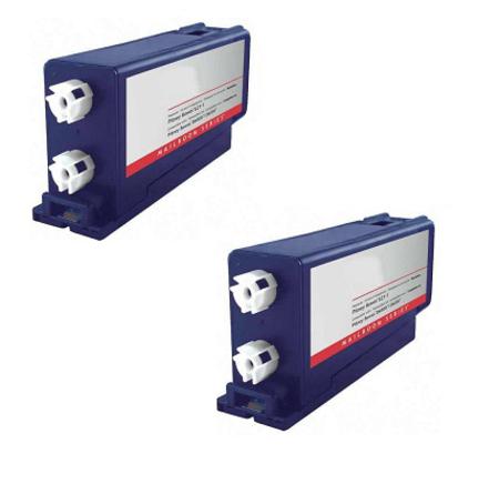 Product image for 999inks Compatible Twin Pack Pitney Bowes 620-1SB Blue Inkjet Printer Cartridges - Small