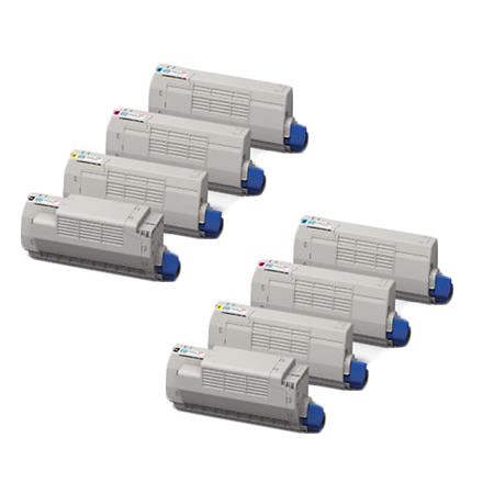 Product image for 999inks Compatible Multipack OKI 45396301/04 2 Full Sets Standard Capacity Laser Toner Cartridges - Small