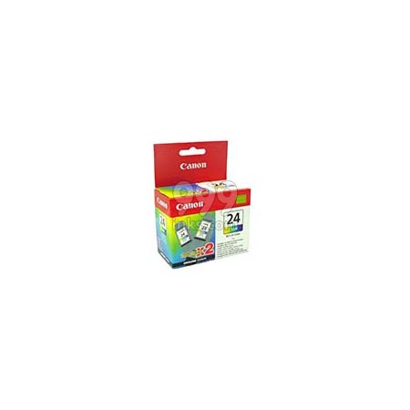 Product image for Canon BCI-24C Colour Twin Pack Original Cartridge - Small