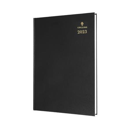 Collins A4 DESK DIARY DPP BLACK 2026