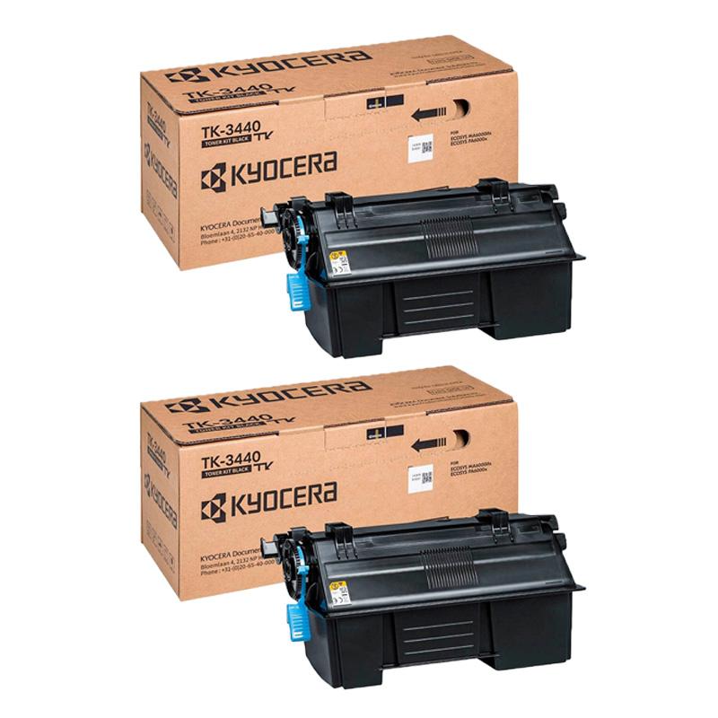 Product image for Kyocera TK-3440 Black Original Laser Toner Cartridge Twin Pack - Small