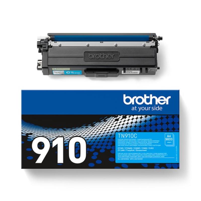 Product image for Brother TN910C Cyan Original Toner Cartridge - Small