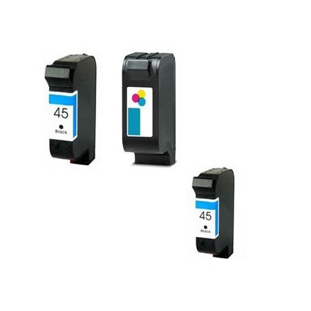 Product image for 999inks Compatible Multipack HP 45/78 1 Full Set + 1 Extra Black Inkjet Printer Cartridges - Small