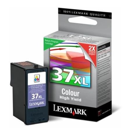 Product image for Lexmark No.37XL Colour Original High Capacity Return Program Ink Cartridge - Small