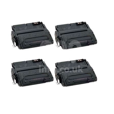 Product image for 999inks Compatible Quad Pack HP 42A Standard Capacity Laser Toner Cartridges - Small