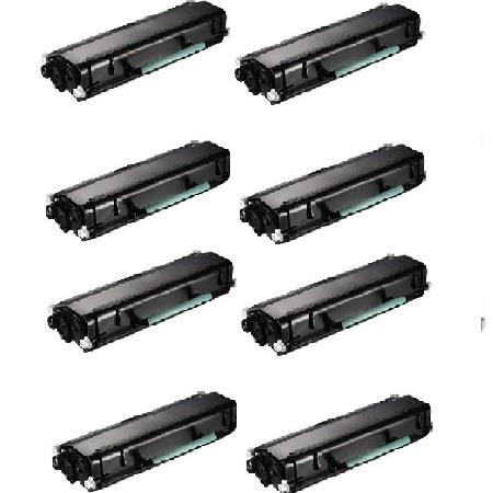 Product image for 999inks Compatible Eight Pack Lexmark X203A21G Black High Capacity Laser Toner Cartridges - Small