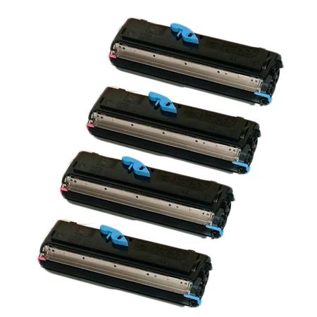 Product image for 999inks Compatible Quad Pack OKI 09004168 Black Standard Capacity Laser Toner Cartridges - Small