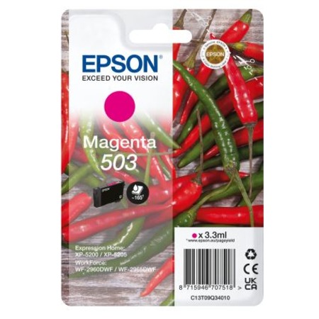 Product image for Epson 503 (T09Q34010) Magenta Original Standard Capacity Ink Cartridge (Chillies) - Small