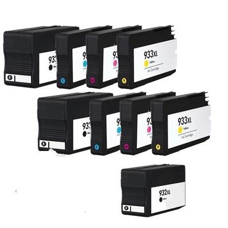 Product image for 999inks Compatible Multipack HP 932XL/933XL 2 Full Set + 1 Extra Black Inkjet Printer Cartridges - Small