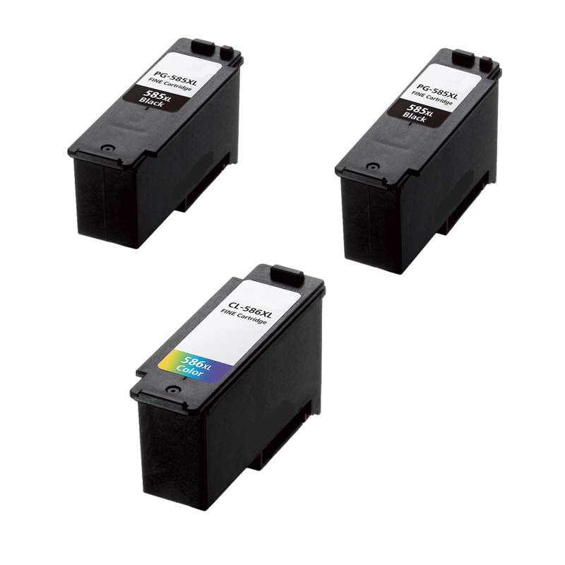 Product image for 999inks Compatible Multipack Canon PG-585XL and CL-586XL 1 Full Set + 1 EXTRA Black Inkjet Printer Cartridges - Small