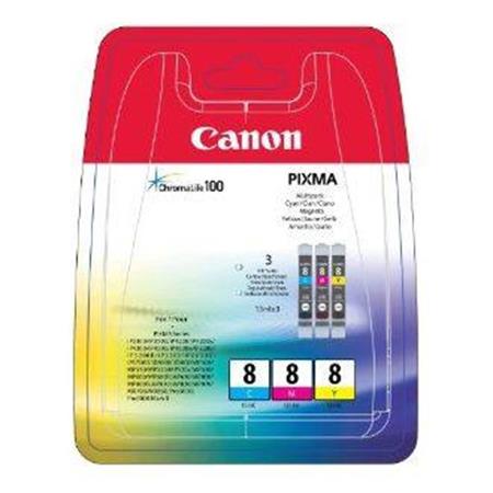 Product image for Canon CLI-8 C/M/Y Colour Value Pack - Small
