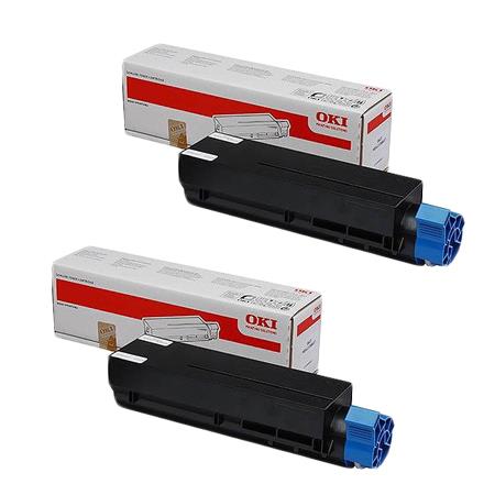 Product image for OKI 45807106 Black Original High Capacity Laser Toner Cartridge Twin Pack - Small