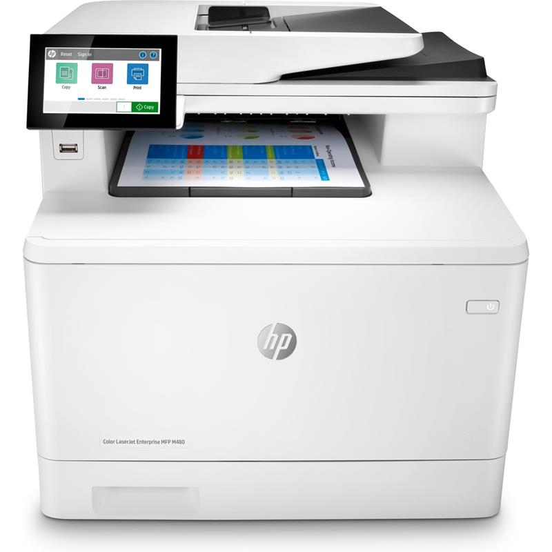 Product image for HP Color LaserJet Enterprise MFP M480f A4 Colour Multifunction Laser Printer - Small