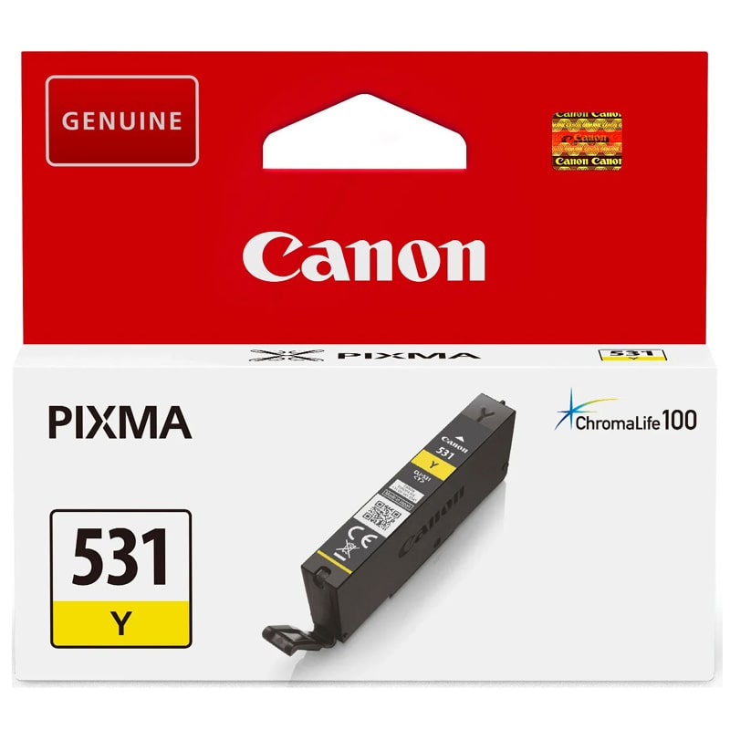 Product image for Canon CLI-531Y Yellow Original Standard Capacity Ink Cartridge - Small