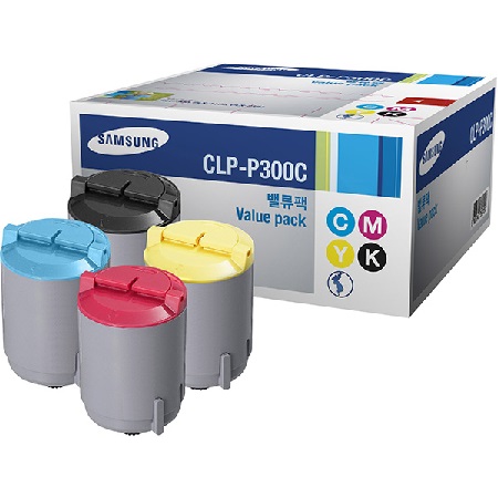 Product image for Samsung CLPP300C Original Toner Cartridges - 4 Pack BK/C/M/Y - Small