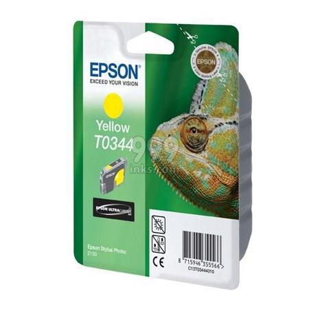 Product image for Epson T0344 Yellow Original Ink Cartridge (Chameleon) (T034440) - Small