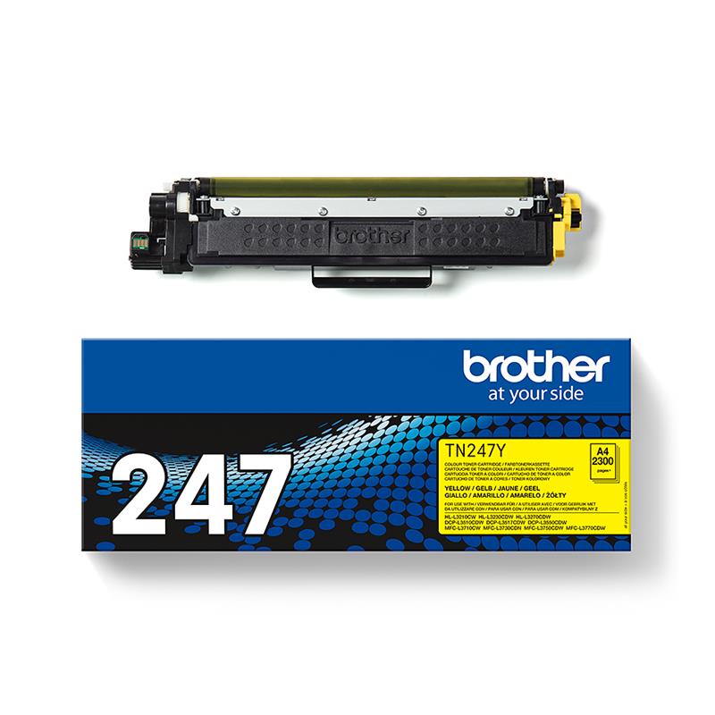 Product image for Brother TN247Y Yellow Original High Capacity Toner Cartridge - Small
