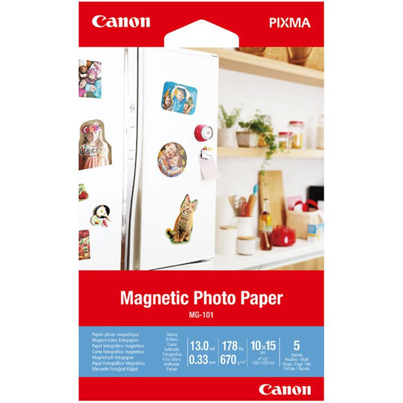 Product image for Canon MC-G01 White 4 x 6 inch Magentic Photo Paper 5 sheets - 3634C002 - Small