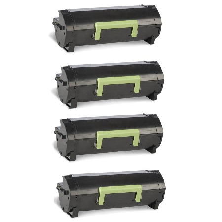 Product image for 999inks Compatible Quad Pack Lexmark 522H Black Laser Toner Cartridges - Small