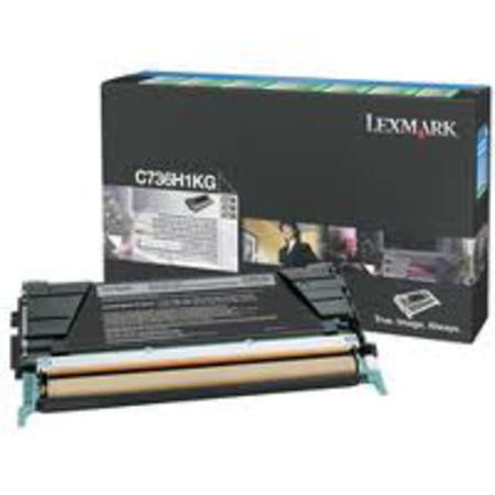 Product image for Lexmark C736H1KG Original Black High Capacity Return Program Toner Cartridge - Small