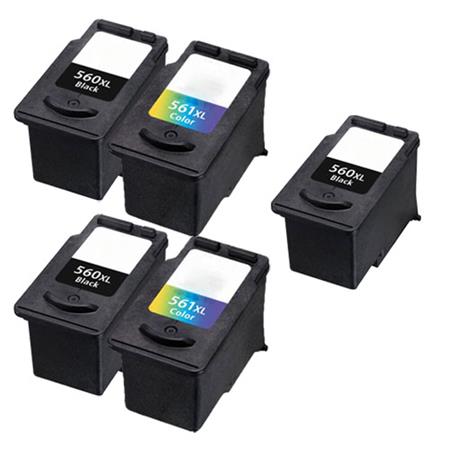Product image for 999inks Compatible Multipack Canon PG-560XL and CL-561XL 2 Full Sets + 1 EXTRA Black Inkjet Printer Cartridges - Small