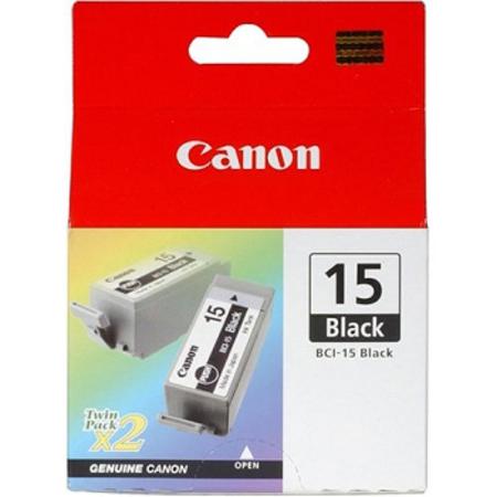 Product image for Canon BCI-15K Black 2 Pack Original Cartridge - Small