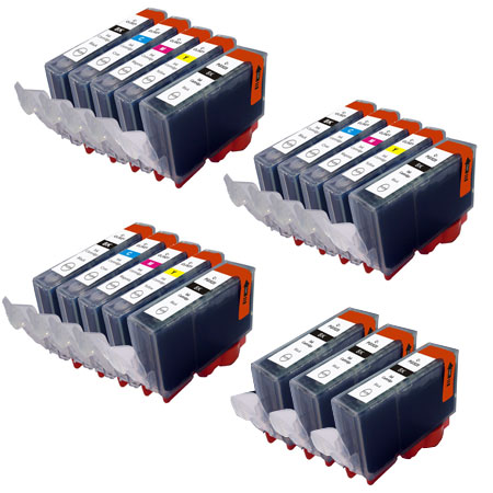 Product image for 999inks Compatible Multipack Canon PGI-520 and CLI-521BK/C/M/Y 3 Full Sets + 3 FREE Black Inkjet Printer Cartridges - Small