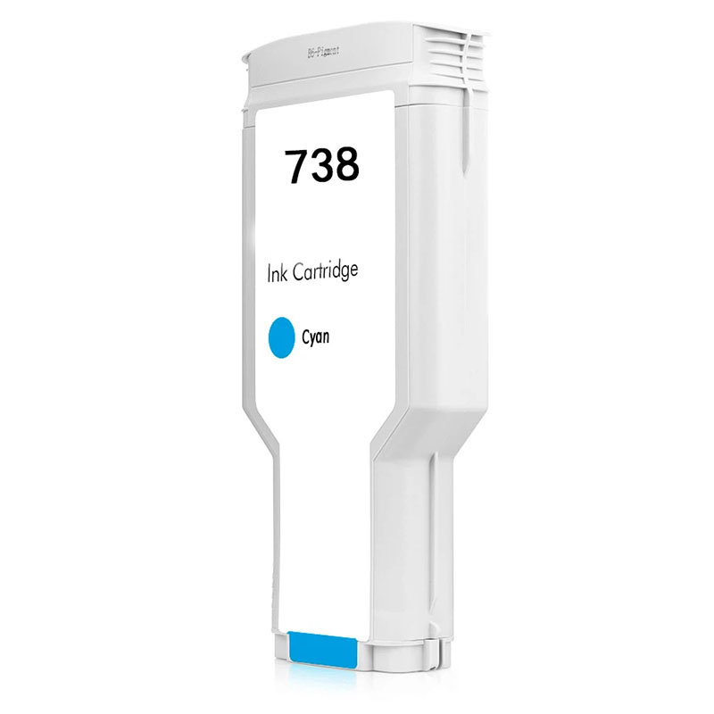 Product image for 999inks Compatible Cyan HP 738 High Capacity Ink Cartridge (Replaces HP 676M6A) - Small