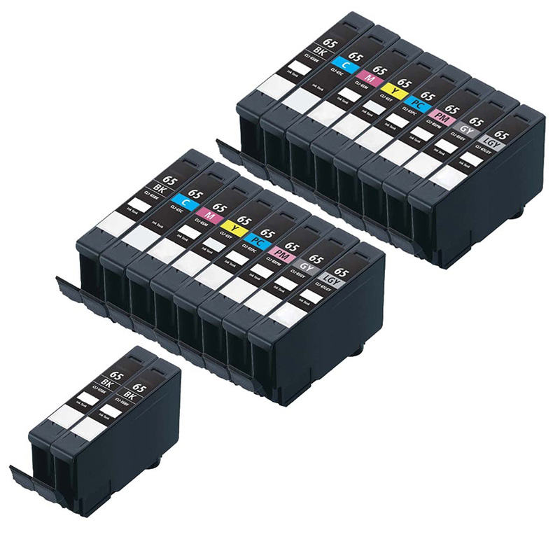 Product image for 999inks Compatible Multipack Canon CLI-65 2 Full Sets + 2 FREE Black Inkjet Printer Cartridges - Small