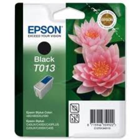 Product image for Epson T013 Black Original Ink Cartridge (Pink Flower) (T013401) - Small