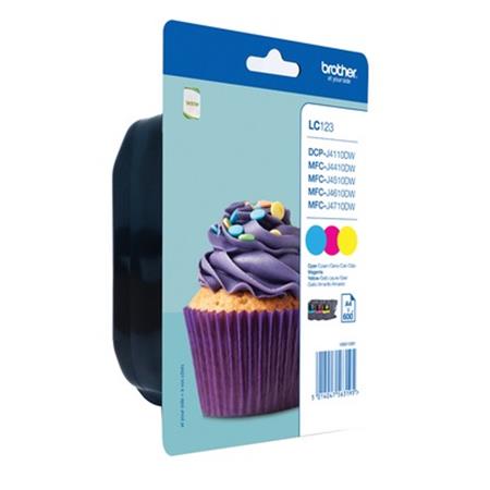 Product image for Brother LC123 C/M/Y Original Multipack Ink Cartridges - Small
