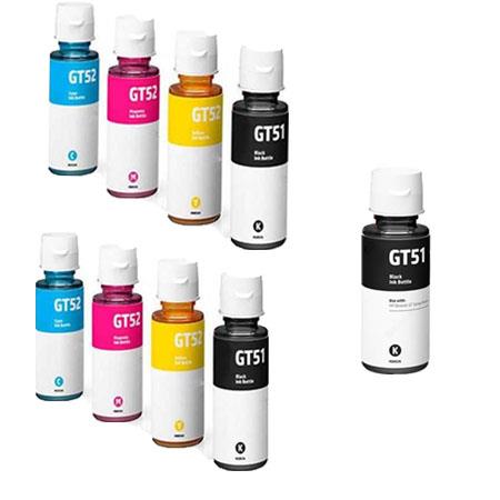 Product image for 999inks Compatible Multipack HP GT51/GT52 2 Full Sets + 1 Extra Black Inkjet Printer Bottles - Small