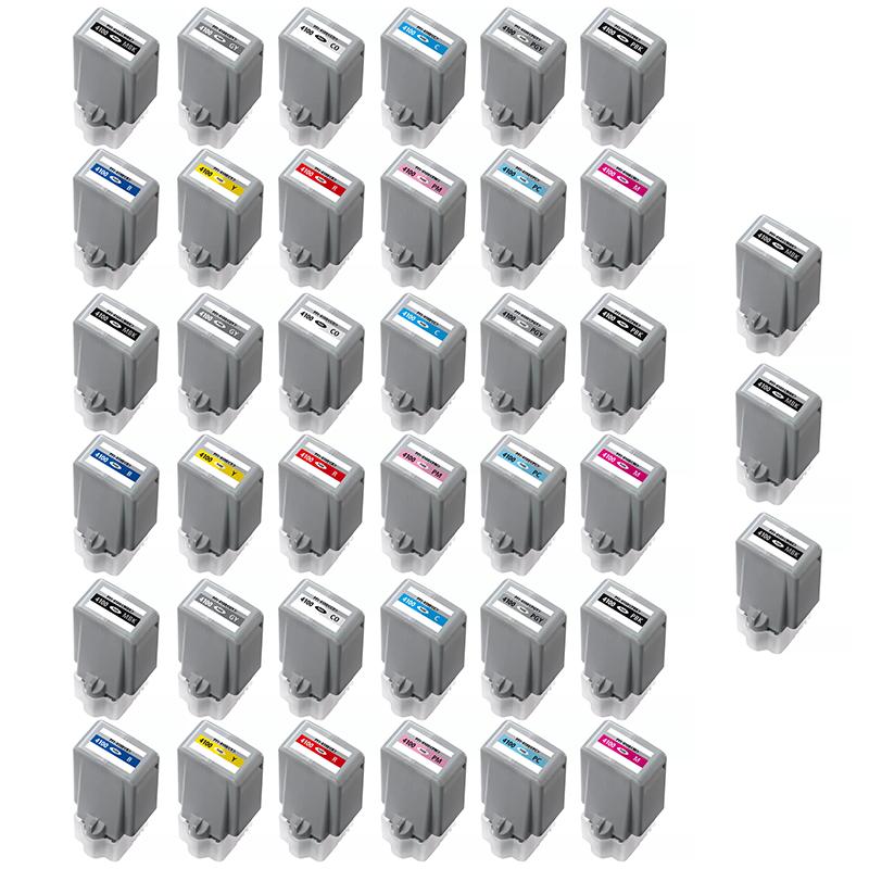 Product image for 999inks Compatible Multipack Canon PFI-4100 3 Full Sets + 3 FREE Black Inkjet Printer Cartridges - Small