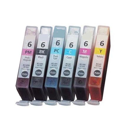 Product image for 999inks Compatible Multipack Canon BCI-6BK/C/M/Y/PC/PM 1 Full Set Inkjet Printer Cartridges - Small