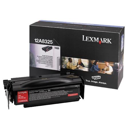 Product image for Lexmark 12A8325 Black Original High Capacity Toner Cartridge - Small